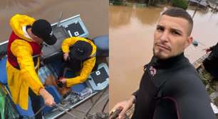 Perigo! Barco de MC Gui afunda durante resgate de vítimas no RS