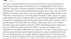 Samsung Brasil vai doar R$ 1 milhão para vítimas da enchente no RS