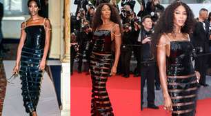 Naomi Campbell 'ressuscita' vestido Chanel de 1997 em Cannes 2024 e dá toque de nudez ao look! Veja antes e depois