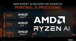 Novas CPUs AMD terão nome Ryzen AI em vez de sufixos