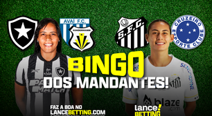 Com R$30, você garante R$330 nas vitórias de Botafogo e Santos pelo Brasileirão Feminino!