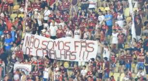 Torcida do Flamengo protesta contra Gabigol em Manaus: 'Não somos fãs de canalhas'