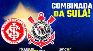 Combinada! Aposte R$100 e lucre R$200 com vitórias de Corinthians e Internacional na Sul-Americana