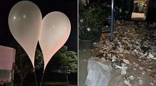 Coreia do Norte envia balões com lixo e fezes para Coreia do Sul