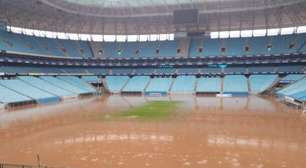 Grêmio inicia processo de limpeza na Arena após chuvas