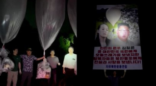 Sul-coreanos enviam balões com vídeos de k-pop, dinheiro e panfletos para a Coreia do Norte