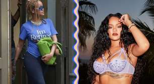 Rihanna aparece com camiseta enigmática: 'Estou aposentada'