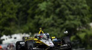 Indy: Herta lidera TL2 em Road America marcado por chuva e bandeiras vermelhas