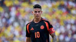 Ofuscado! James participa de goleada da Colômbia, mas fica em 2° plano para outro jogador do futebol brasileiro