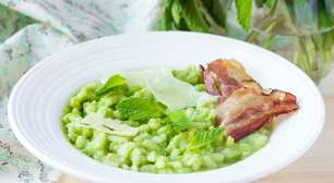 Risoto de brócolis e bacon para dar um toque especial no seu jantar
