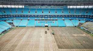 Arena do Grêmio inicia processo de troca do gramado