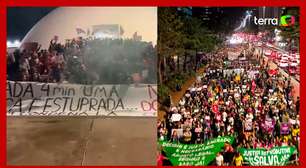 Manifestantes protestam contra PL que equipara aborto a homicídio pelo Brasil