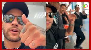 Neymar causa alvoroço ao aparecer de surpresa em shopping no litoral de São Paulo