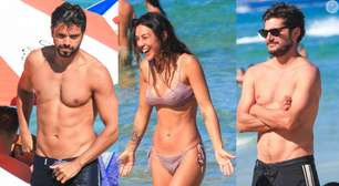 Quer beleza? Então veja essas fotos de Rodrigo Simas, Bruno Gissoni e Yanna Lavigne na praia juntos!