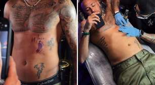 Neymar faz nova tatuagem e homenageia Mavie