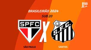 São Paulo e Santos, pelo Brasileirão Sub-20: onde assistir, escalações e arbitragem