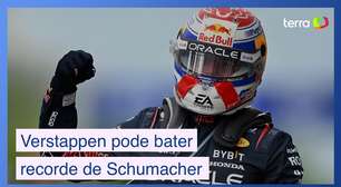 Verstappen está perto de bater recorde de Michael Schumacher