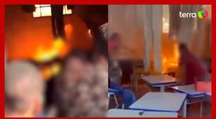 Estudantes colocam fogo em sala de aula após experimento em escola de BH; veja vídeo