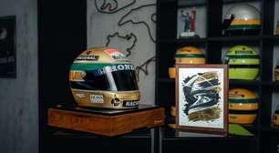 Capacete de Ayrton Senna folheado a ouro é colocado à venda; confira valor