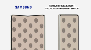 Galaxy Z Fold 7 pode ter sensor biométrico na tela inteira, aponta patente