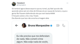 Bruna Marquezine sobe no salto e se irrita com fã nas redes: 'Não preciso...'