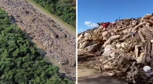 Dois meses após enchente no RS, parque de Canoas acumula montanha de lixo; vídeo