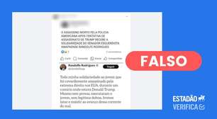 É falso que Randolfe Rodrigues tenha publicado mensagem em solidariedade a atirador de Trump