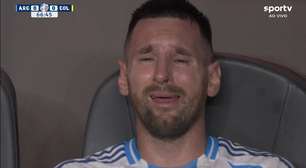 Messi cai no choro após sofrer lesão e ser substituído na final da Copa América