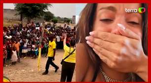 Anitta se emociona com inauguração de escola que ajudou a construir na África: "Impressionada"