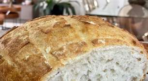 Pão Italiano sem levain: casca crocante, miolo macio
