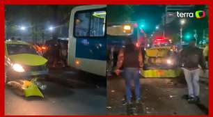 Engavetamento entre ônibus e carros deixa nove feridos no Rio de Janeiro