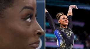 Simone Biles debocha de nota de Rebeca Andrade e web não perdoa: 'Sentiu'