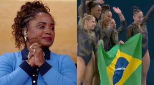 Daiane dos Santos quebra protocolo e cai no choro com medalha inédita do Brasil nas Olimpíadas