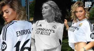 Namorada bomba ao usar camisa de Endrick em sua estreia pelo Real Madrid