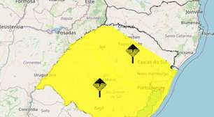 Atenção! Inmet alerta para chuvas intensas e ventos fortes atingindo o Rio Grande do Sul a partir deste domingo