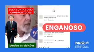 Postagem distorce declaração de Lula para parecer que ele confessa ter comprado votos em 2022