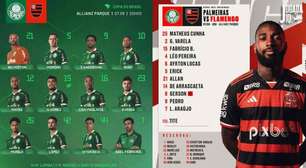 Palmeiras e Flamengo escalados para o jogo desta quarta. Confira!