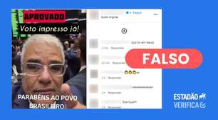 Legenda falsa em vídeo resgata boato sobre aprovação do voto impresso