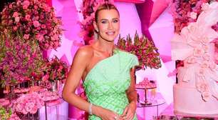 Ana Paula Siebert 'foge' da paleta cor-de-rosa da festa de Rafaella Justus e aposta em look verde