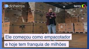 Ele começou como empacotador de mercado e hoje tem franquia de energia renovável