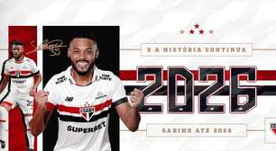 São Paulo anuncia renovação do zagueiro Sabino até o fim de 2026