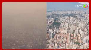 Imagens aéreas mostram antes e depois de fumaça das queimadas em São Paulo