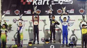 Vencedores da última etapa do Circuito Paulista de Kart