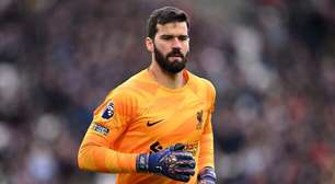 Alisson é dúvida para duelo do Liverpool com o Bournemouth pela Premier League