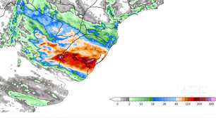 Chuva volumosa com acumulados em torno de 300mm no RS