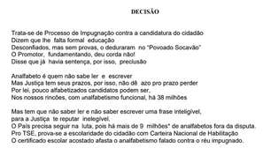 Juiz usa rimas de cordel em decisão para negar impugnação de candidatura na Bahia