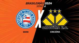 Bahia x Criciúma: onde assistir, escalações e arbitragem