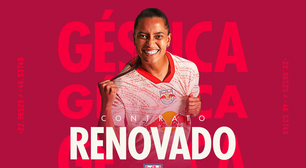 Red Bull Bragantino renova contrato com a zagueira Géssica Nascimento