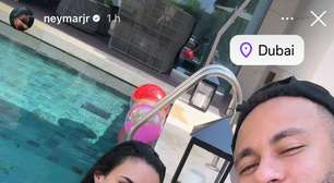 Neymar Jr. posta clique raro com Bruna Biancardi e encanta com nova foto de Mavie em Dubai