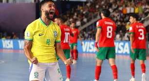 Futsal: Brasil vence Marrocos e avança para a semifinal